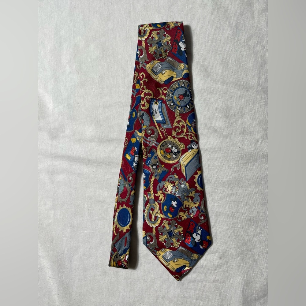 Vintage 90s Disney Unlimited Rare Limited watch car Men’s tie
